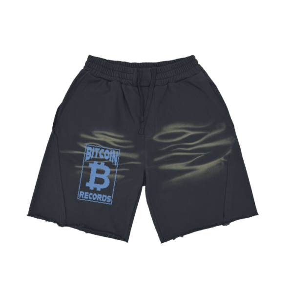 Bitcoin (Dark Green&Black&Coffee）Heavyweight  Vintage Washed  Tiger Stripes Short Pants - 360 GSM - Image 5